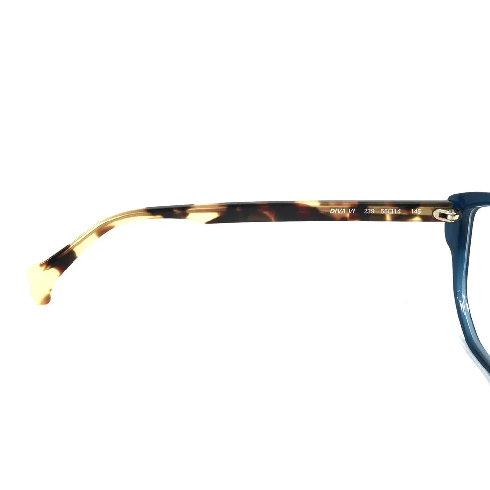PLM Creation Eyeglasses Frames DIVA VI 239 Blue Tortoise Cat Eye 55-14-145